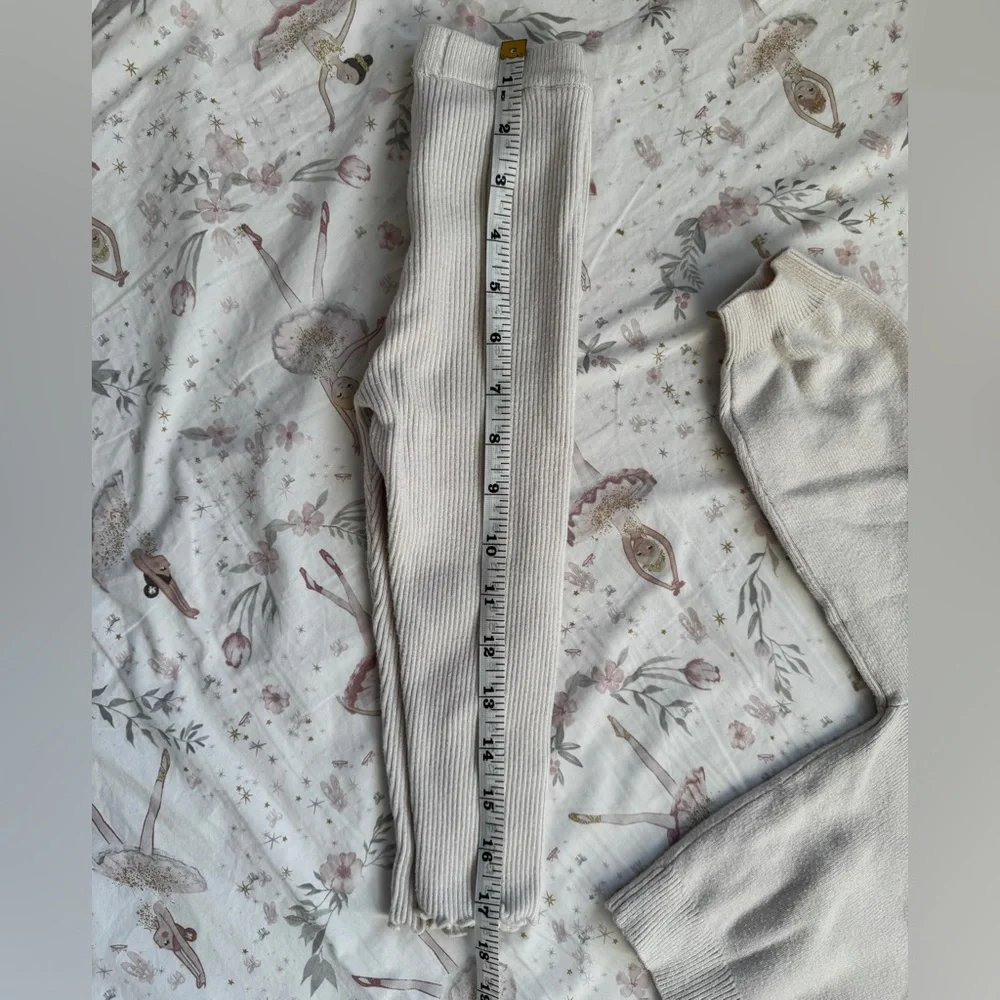 Zara Embroidered Knit Set Cream Girls 2-3 Years Cottagecore Minimalist